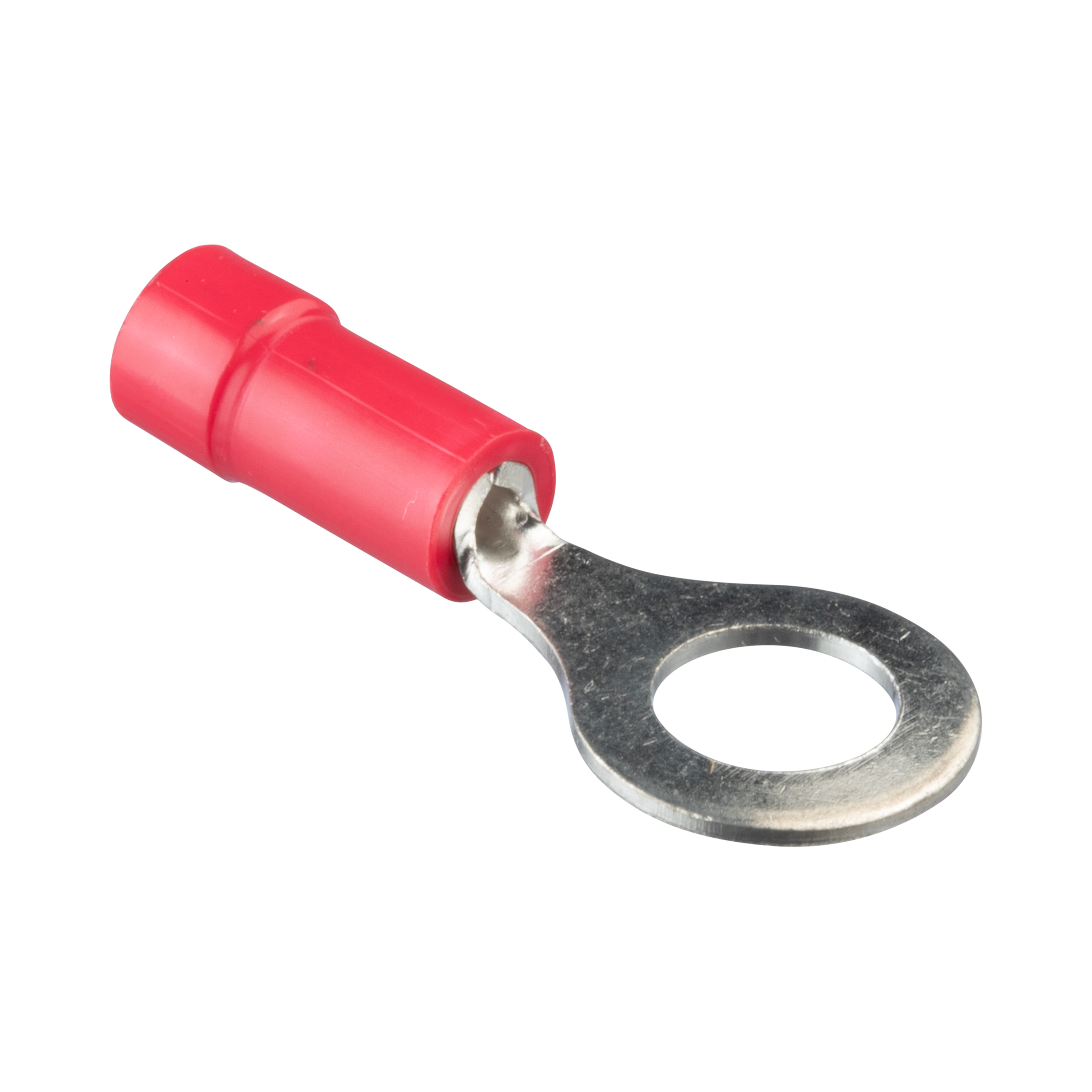 Halka Terminal, Kırmızı, Vinil, 6mm Çaplı, 1- 0.5mm², 25'li Paket