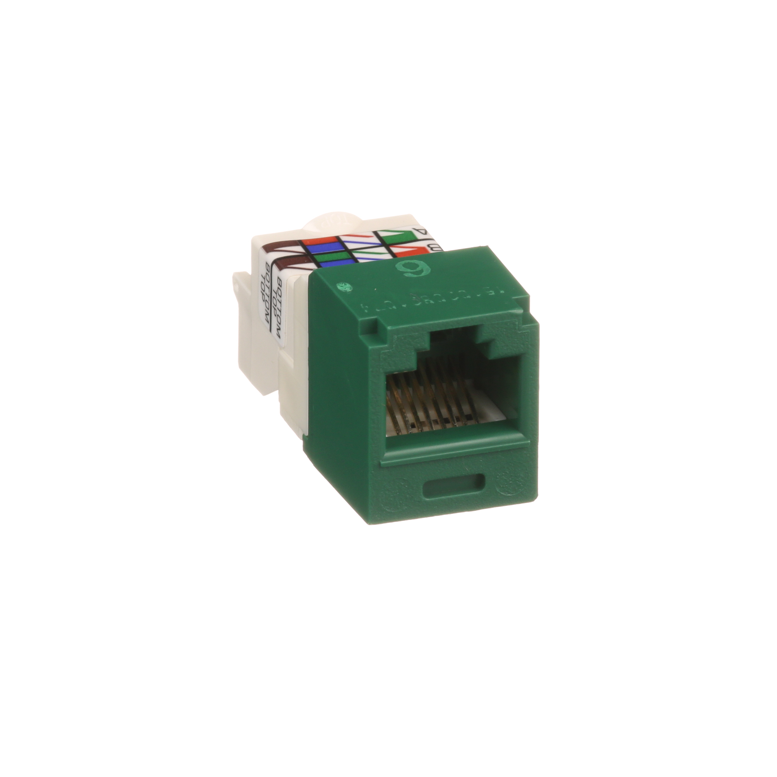 Twisted Pair (Bükülü Çift) RJ45 Cat 6 TP-Style Jack Modülü, Yeşil