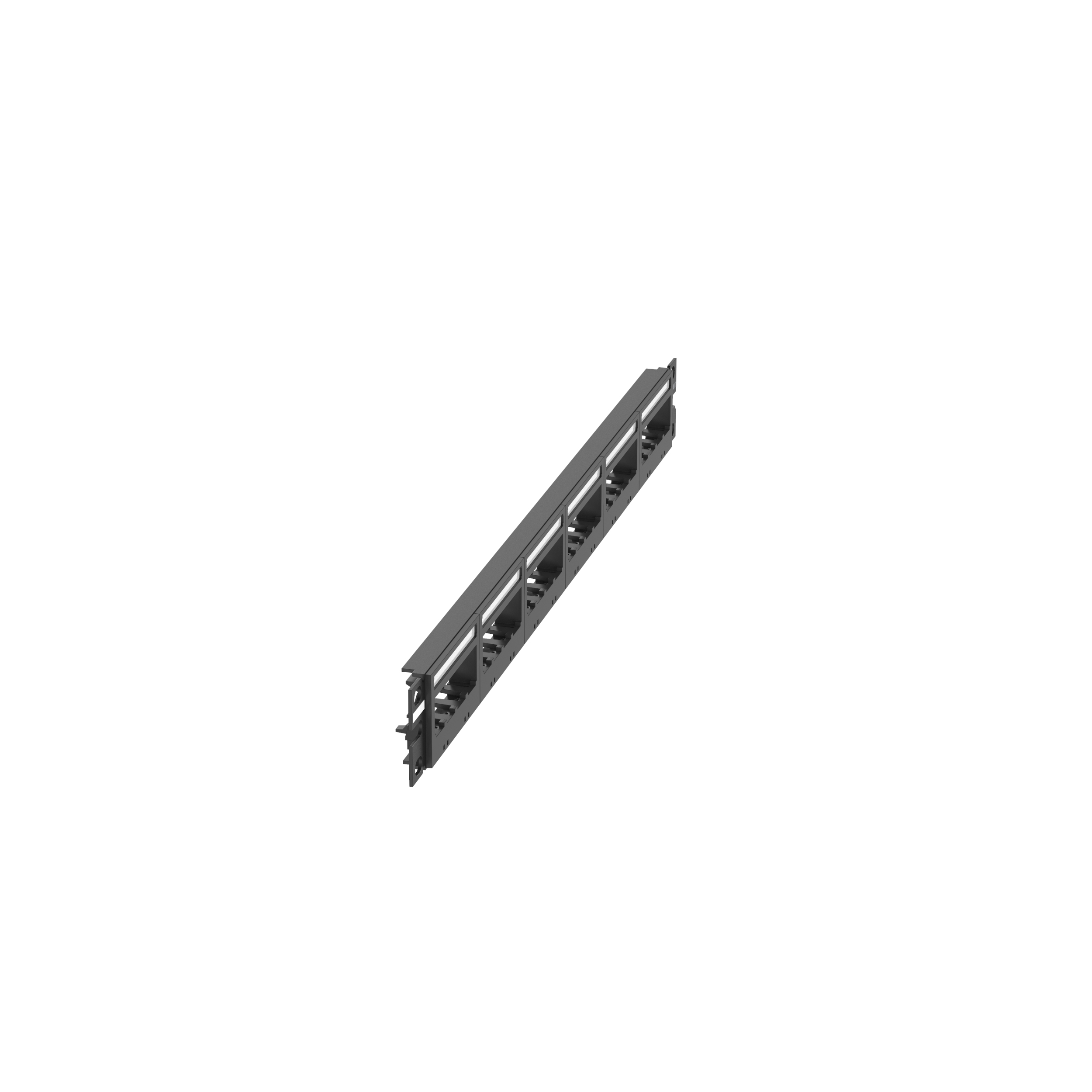 Mini-Com® UID Patch Panel, 24 port, 1 RU, BL