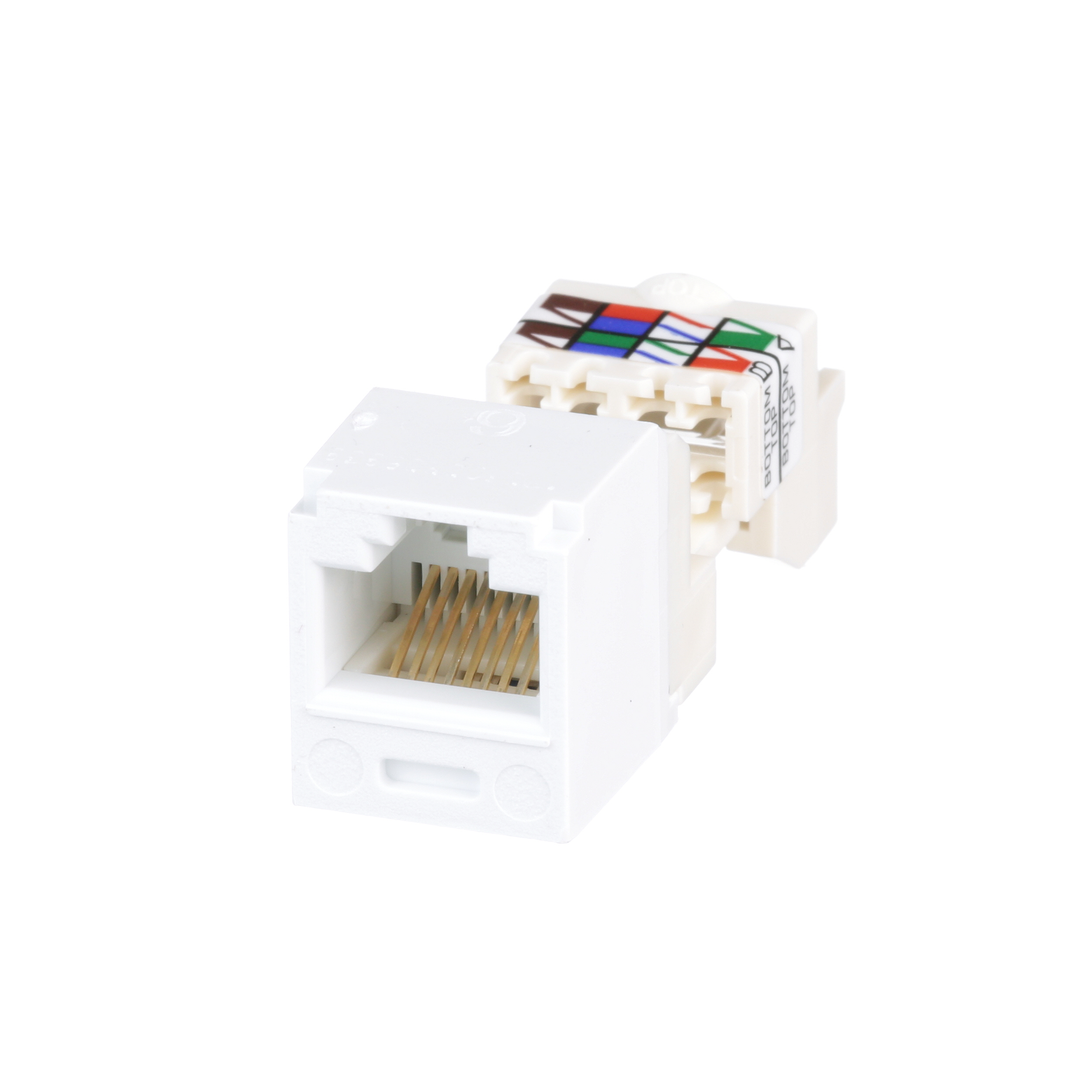 UTP RJ45 Cat 6 TP-Style Jack Module, White