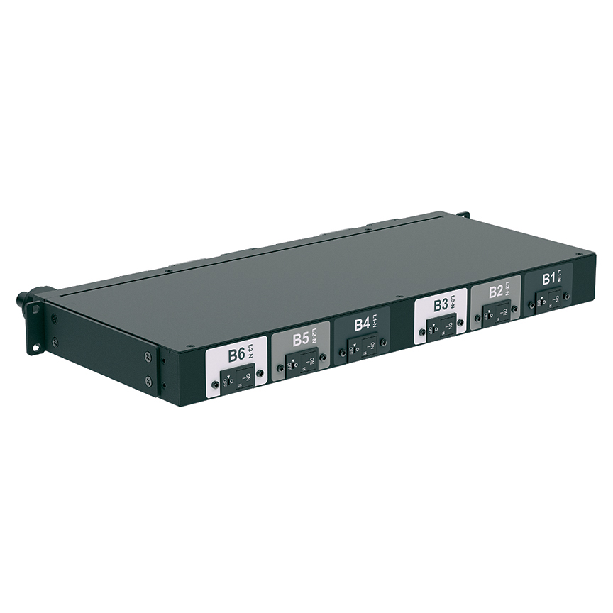 Temel Güç Dağıtım Birimi, 32AMP, 400V, (6)C19, IEC 60309 3P+N+E 6h 32A (IP44)