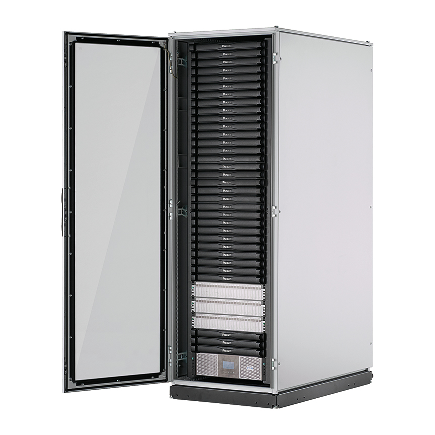 Micro Data Center, NEMA Type 12, 42RU, Solid Panels