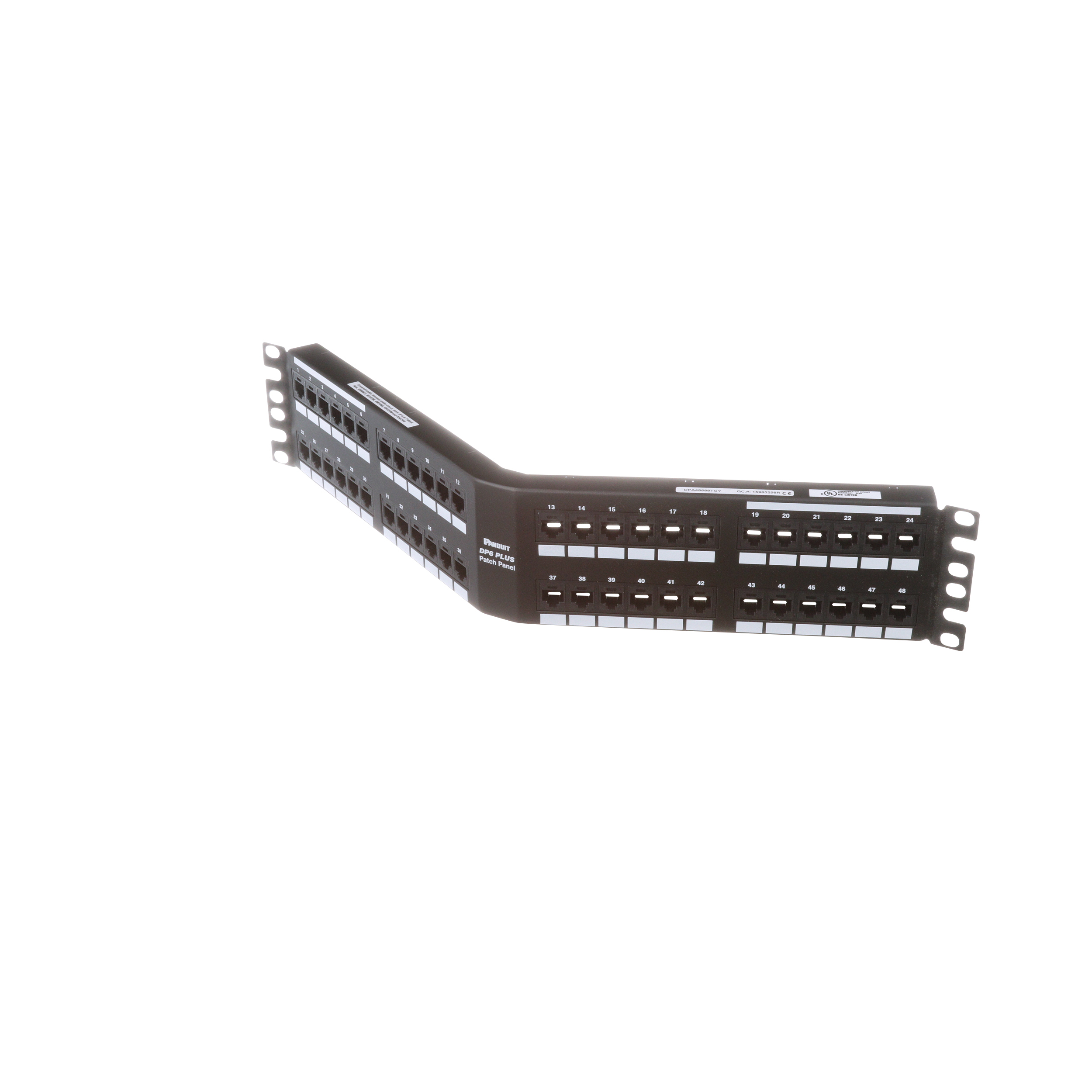 Cat 6 Dik Açılı Çıkış Paneli, 48 Port, 2 RU