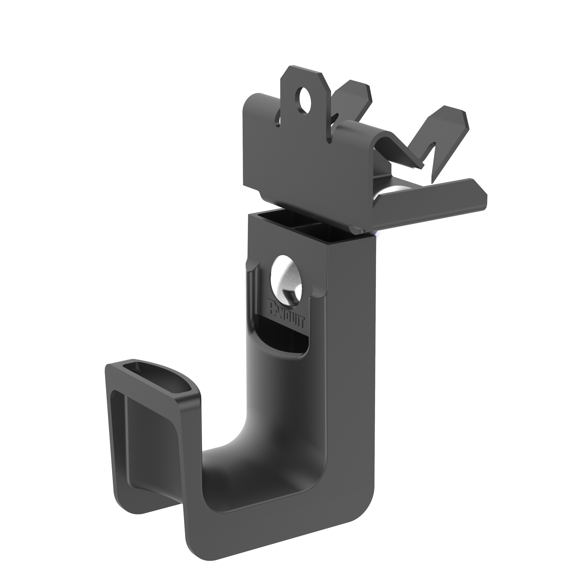 J-Hook System, 12.7mm,Black, PA 6.6/Metal, Hammer-on, 19mm, PK50