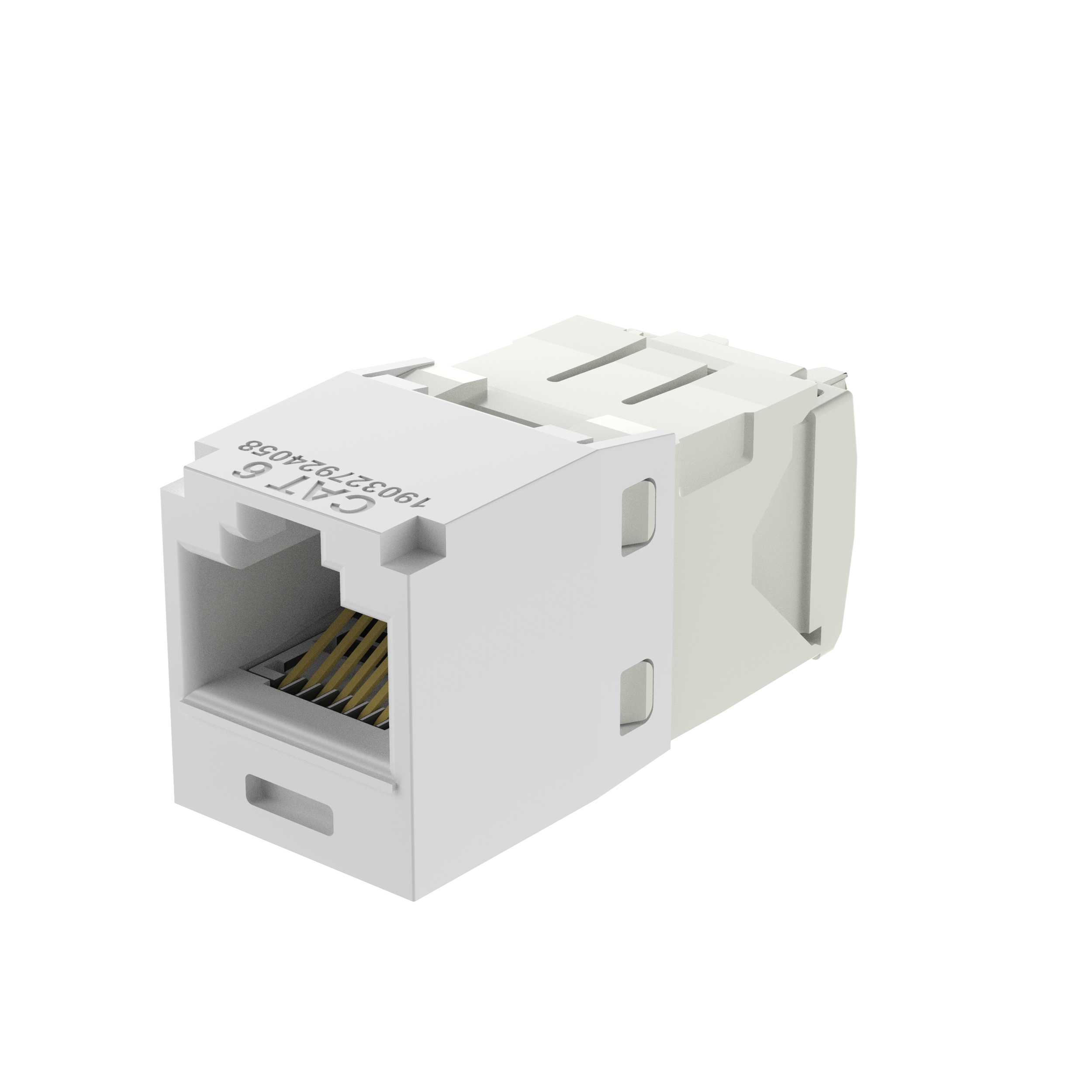 Mini-Com® UTP RJ45 Cat 6 TG Jack Module, White