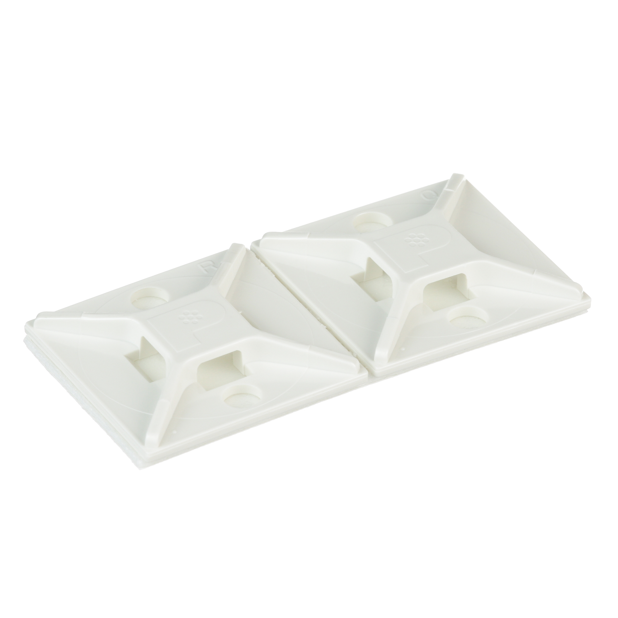Kablo Bağı Montajı, Beyaz, ABS, Kauçuk Yapışkanlı, 25.4x25.4mm, 500'lü Paket