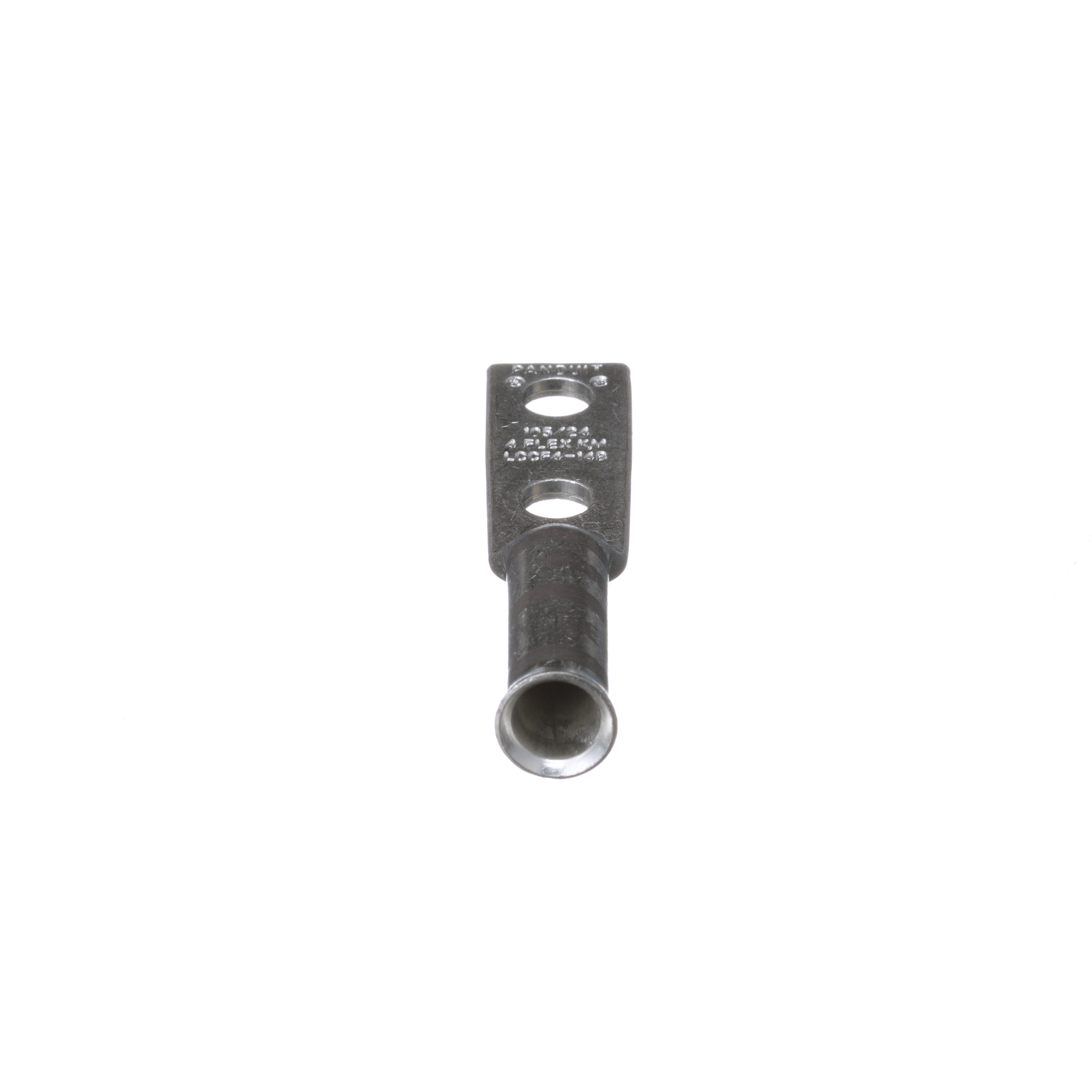 Bakır Uzun Çanaklı Sıkıştırmalı Genişletilmiş Yuva, 2 Delikli, 4 AWG Esnek, 1/4 Somun, 3/4 Boşluk