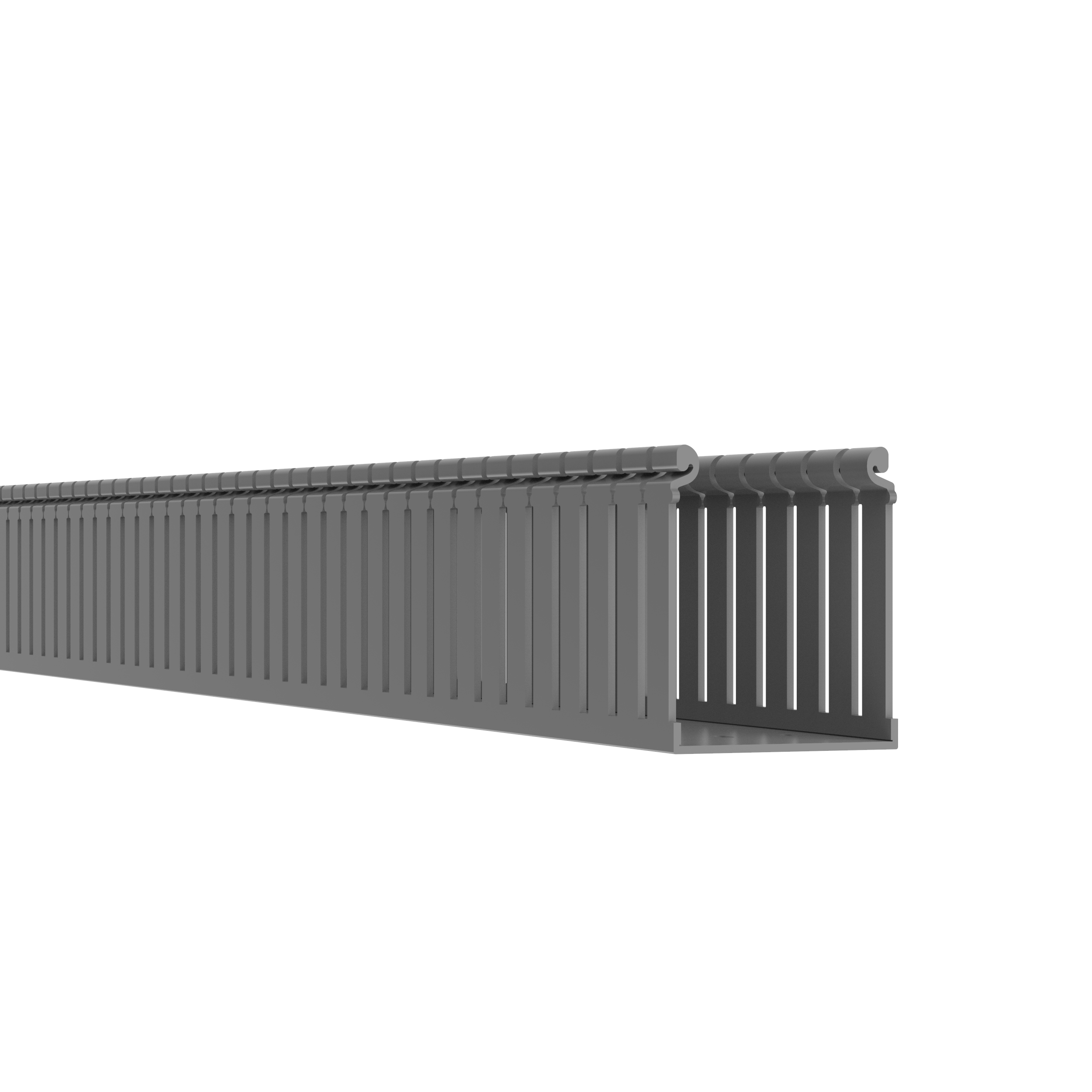 Menteşeli Kapaklı Geniş Yuvalı Kablo Kanalı, Açık Gri, PVC, 101.6x82.6mm