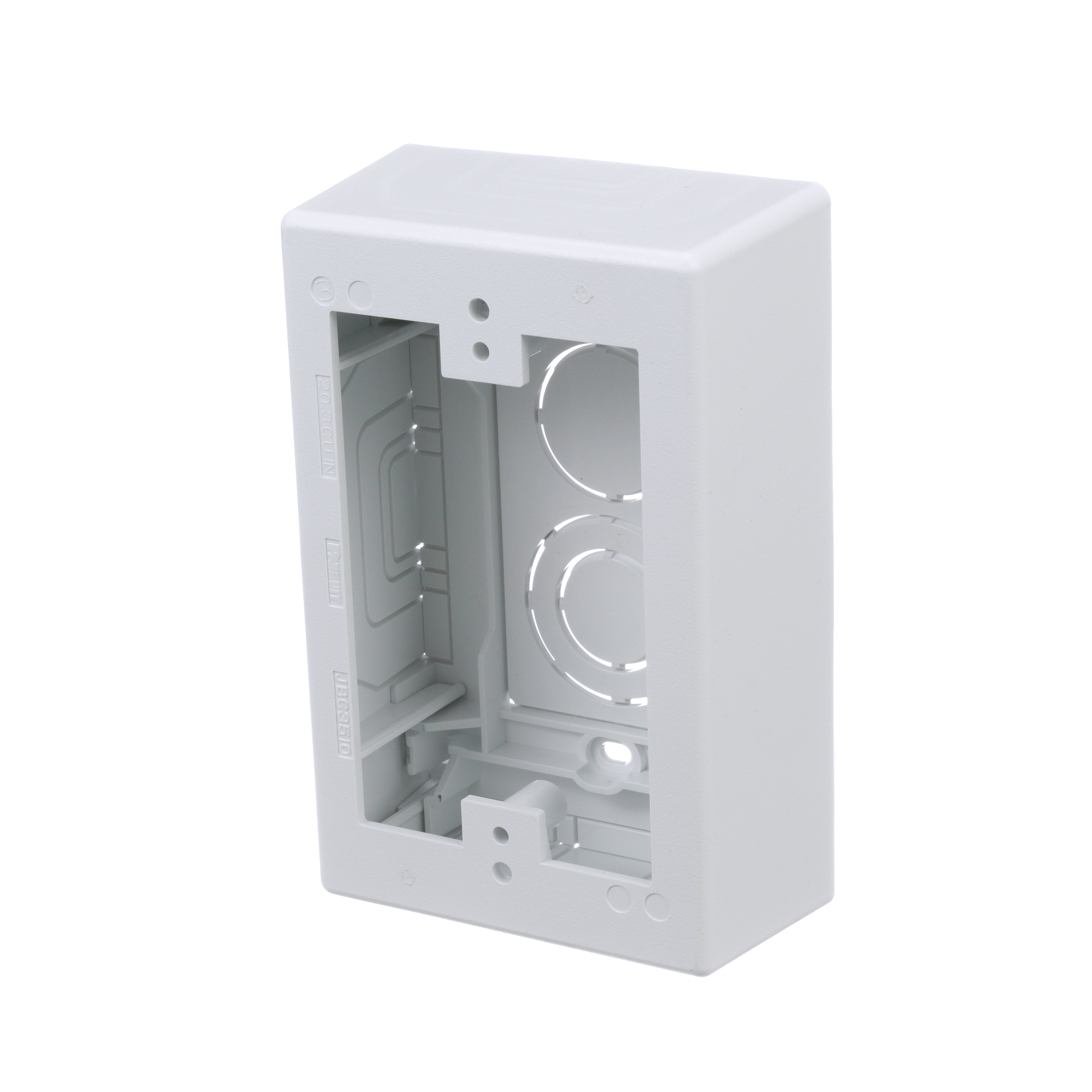 Surface Raceway, Low Voltage Junction Box, White