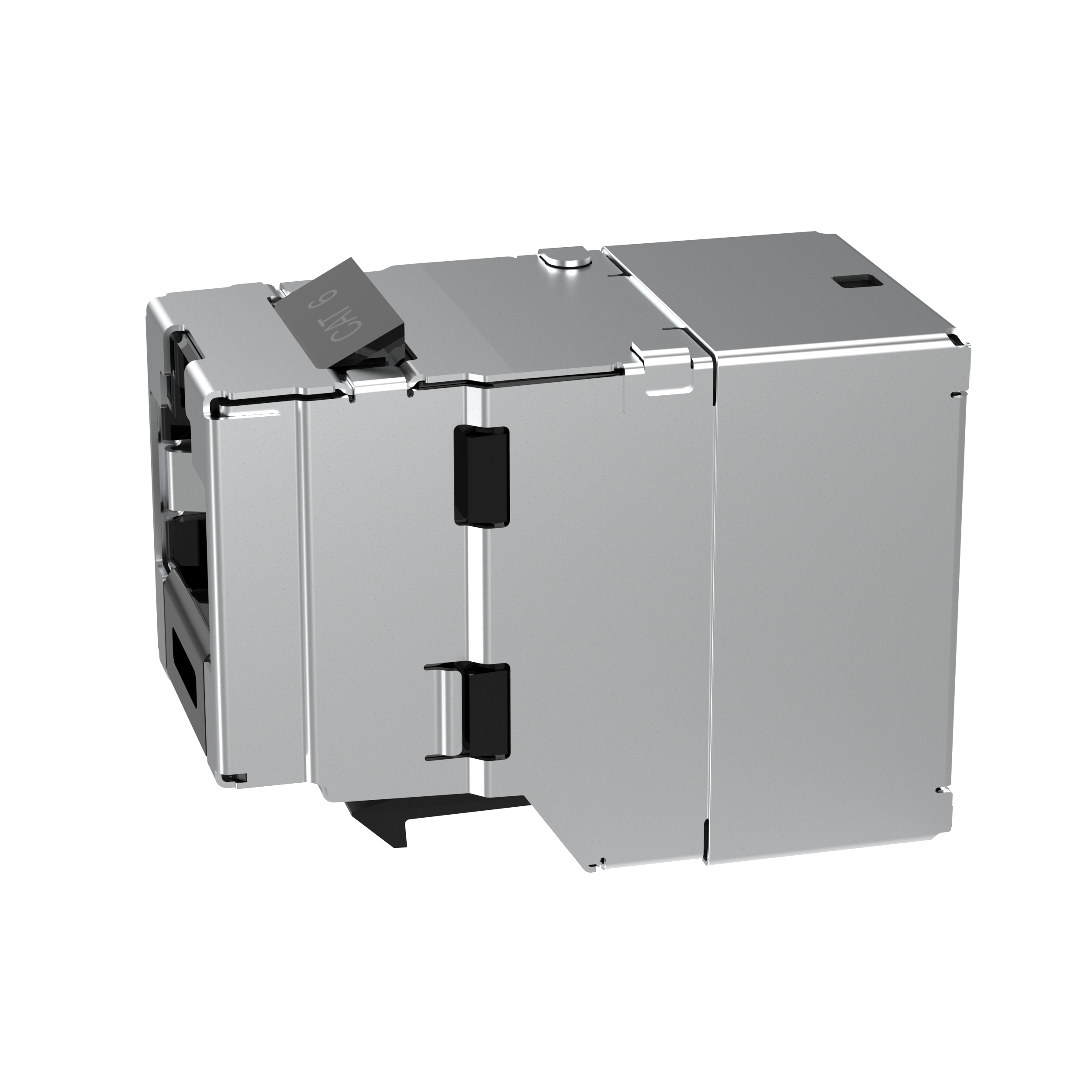 Shielded Keystone RJ45 Jack Module, Cat 6, Black, 100 Pack