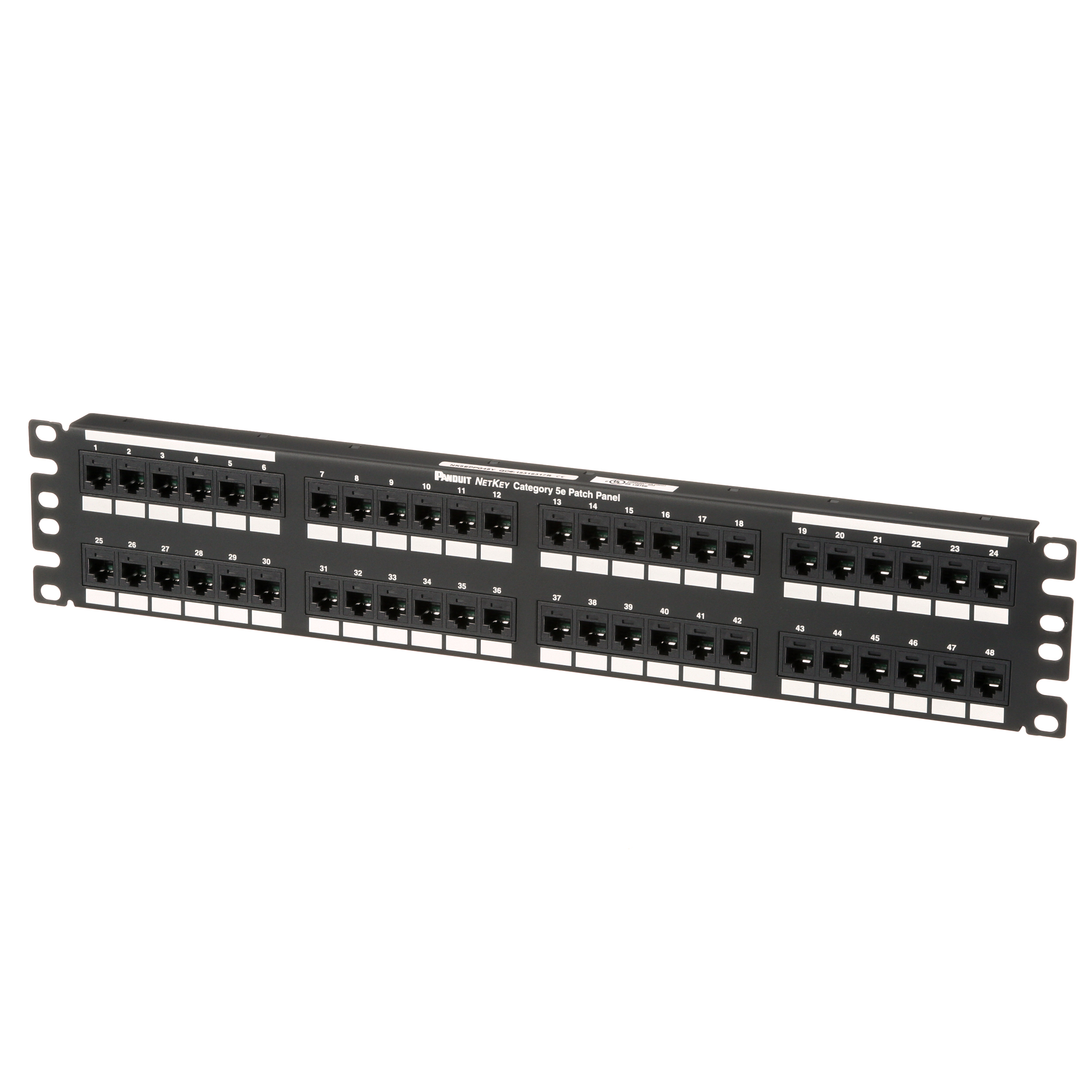Keystone Cat 5e Punchdown Panel, Flat, 48-Port