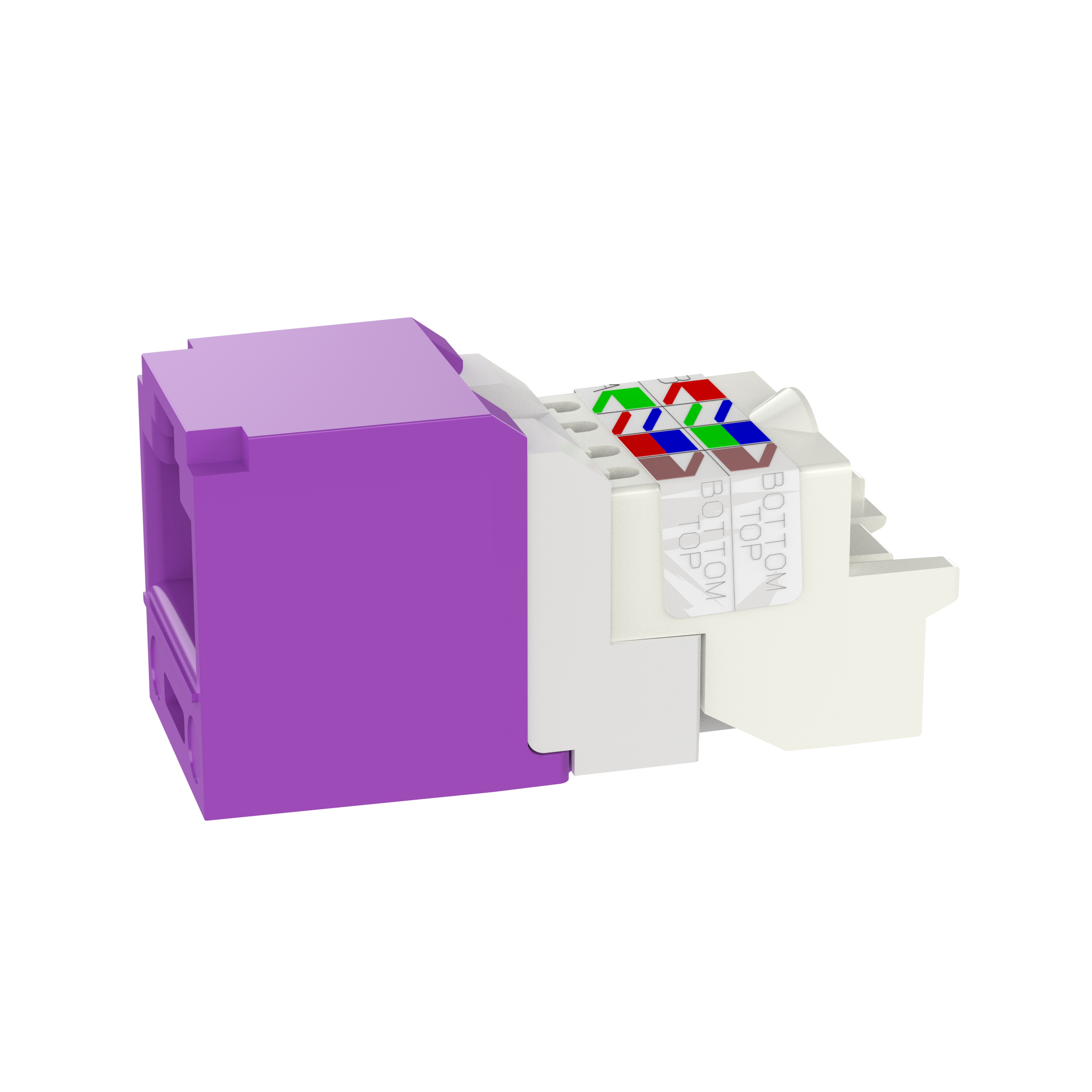 UTP RJ45 Cat 6 TP-Style Jack Module, Violet