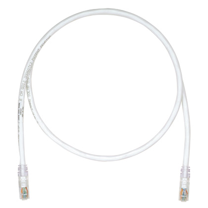 Cat 6A 24 AWG UTP Bakır Yama Kablosu, 1 m, Beyaz
