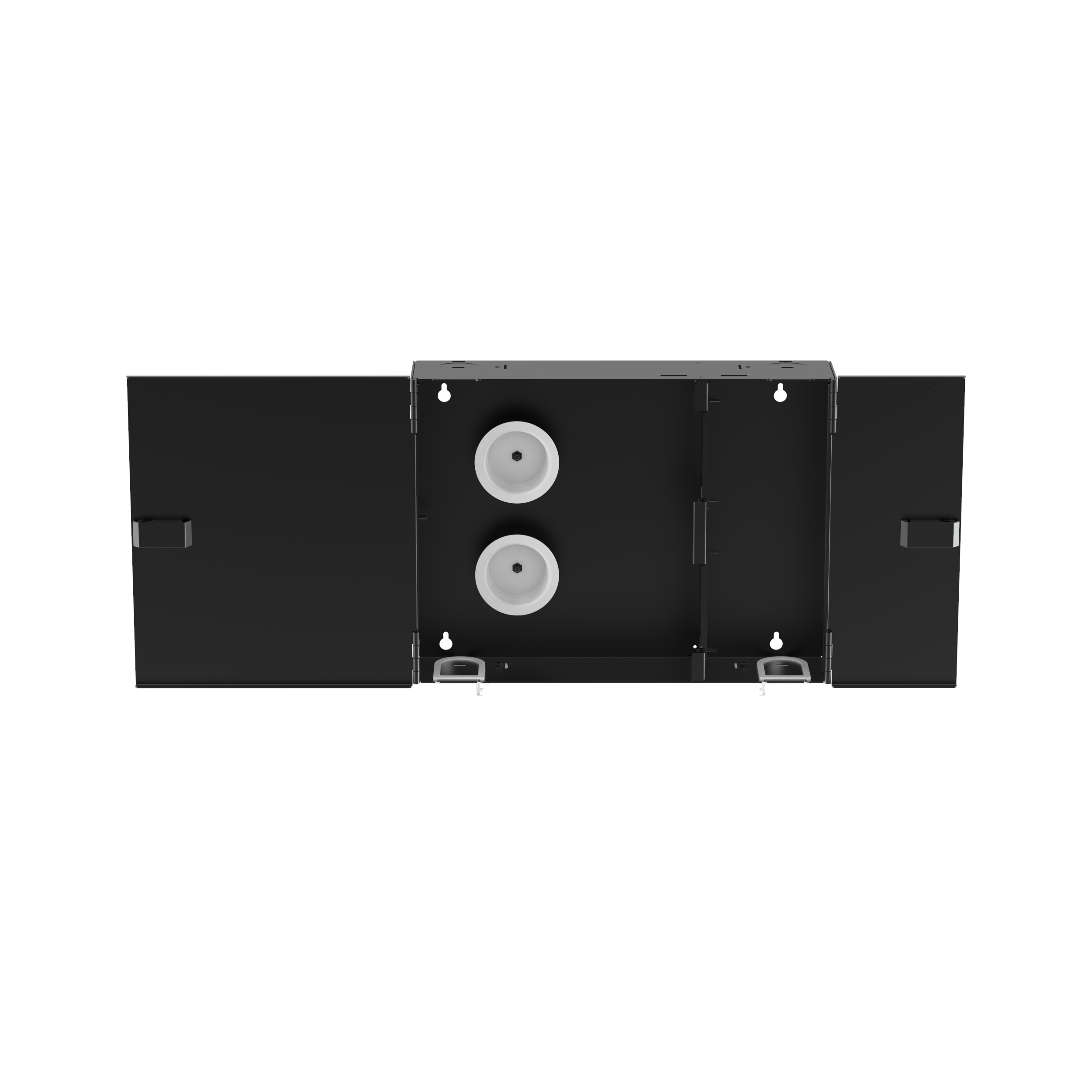 Opticom® Duvar Montajlı Fiber Kutu, Siyah, 4 FAP/Kaset Yuvası