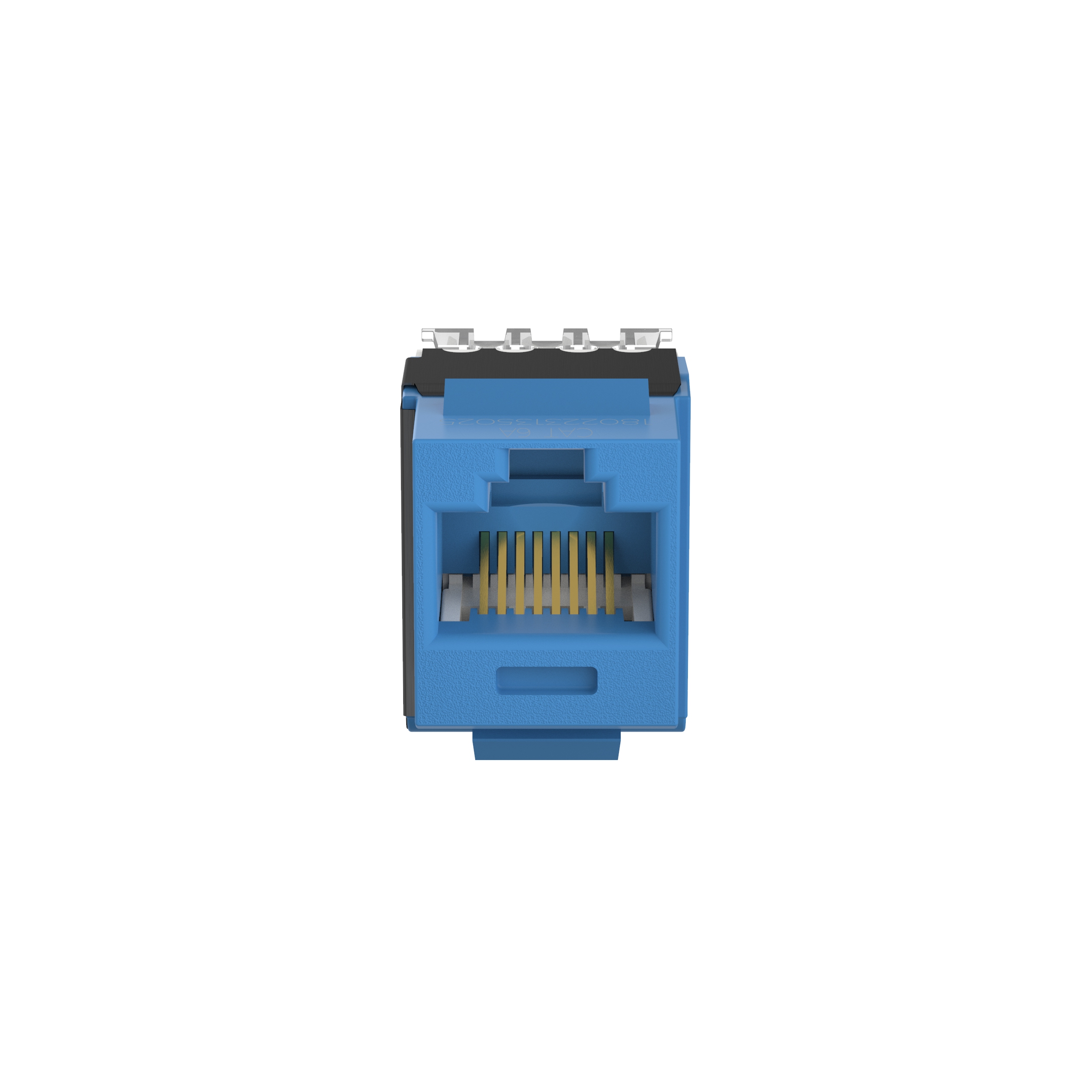 Bükümlü Çift RJ45 Cat 6A Keystone Çıkış Jak Modülü, BU