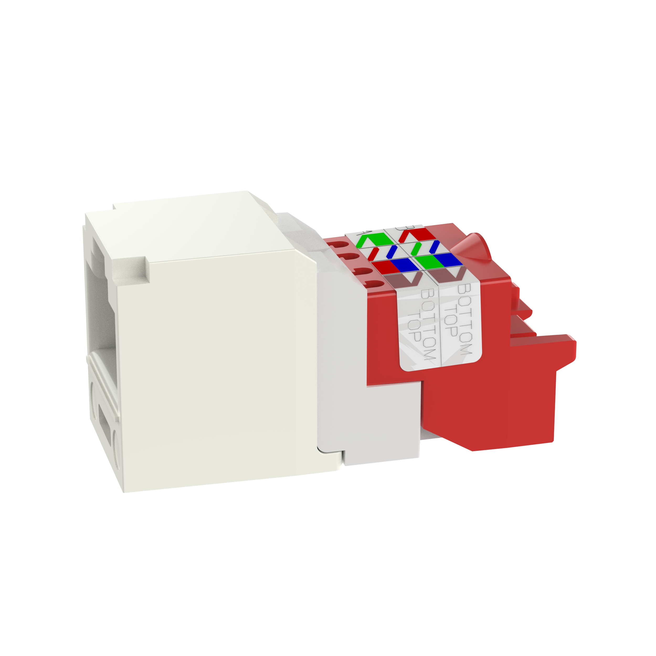 UTP RJ45 Cat 5e TP-Style Jack Module, Off White