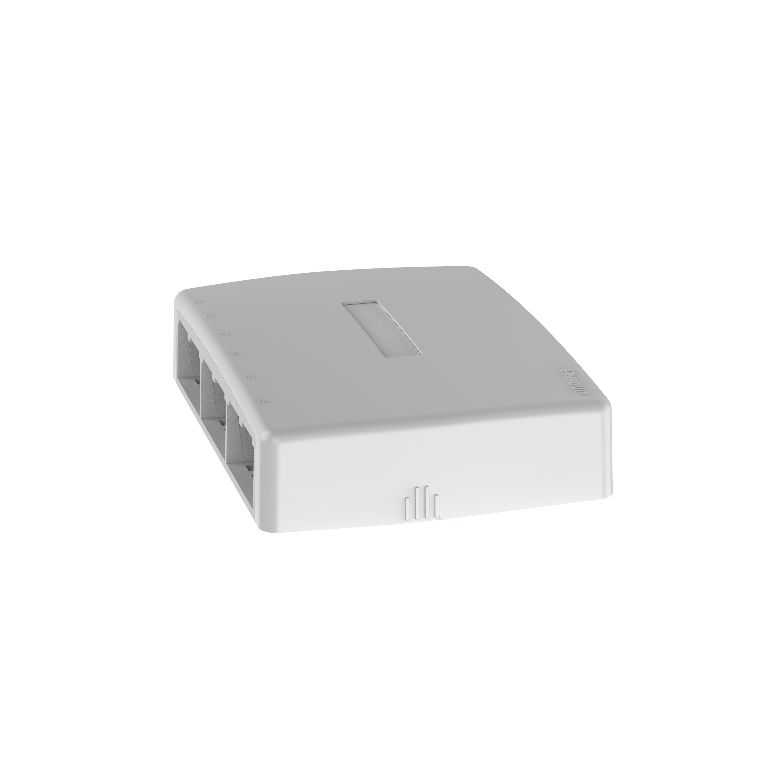Mini-Com® Surface Mount Box, 6 Port, Off White