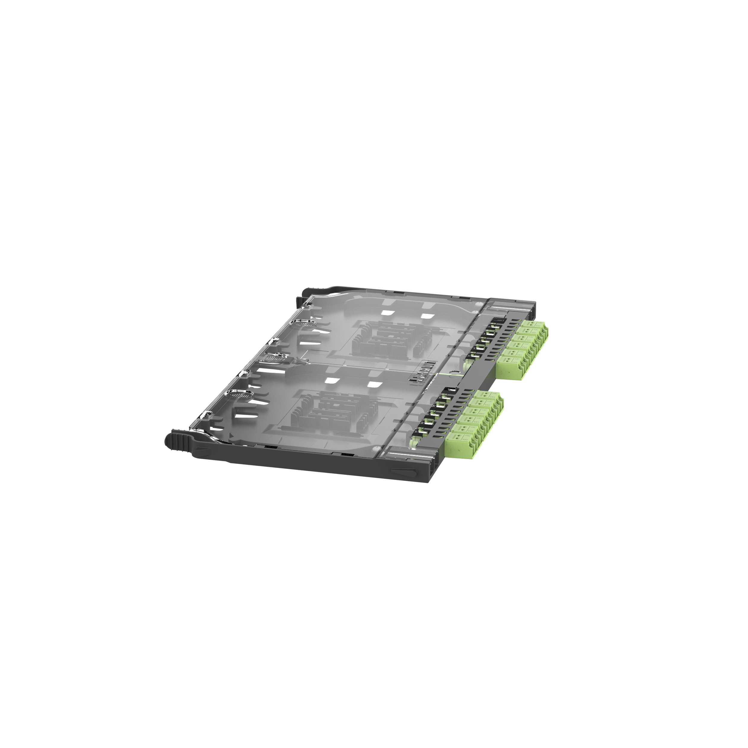 FlexCore Ön Erişimli ODF Optik Fiber Birleştirme Kaseti, Çok Modlu (OM5) 24-fiber LC Çift Yönlü - Ayrık Pigtail'lere, Ultra Kayıp