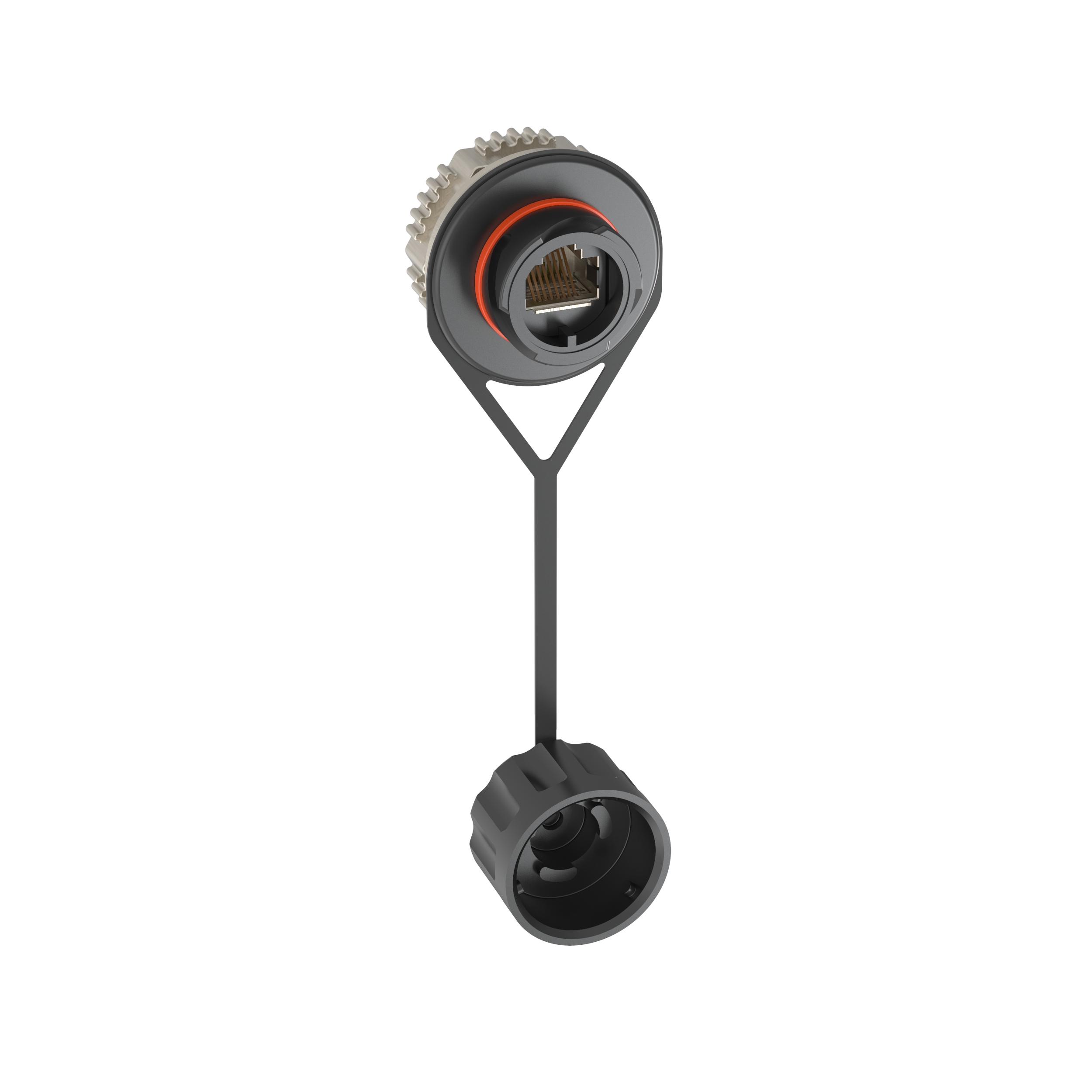 Shielded Coupler Bulkhead, Cat 6A, RJ45, BL