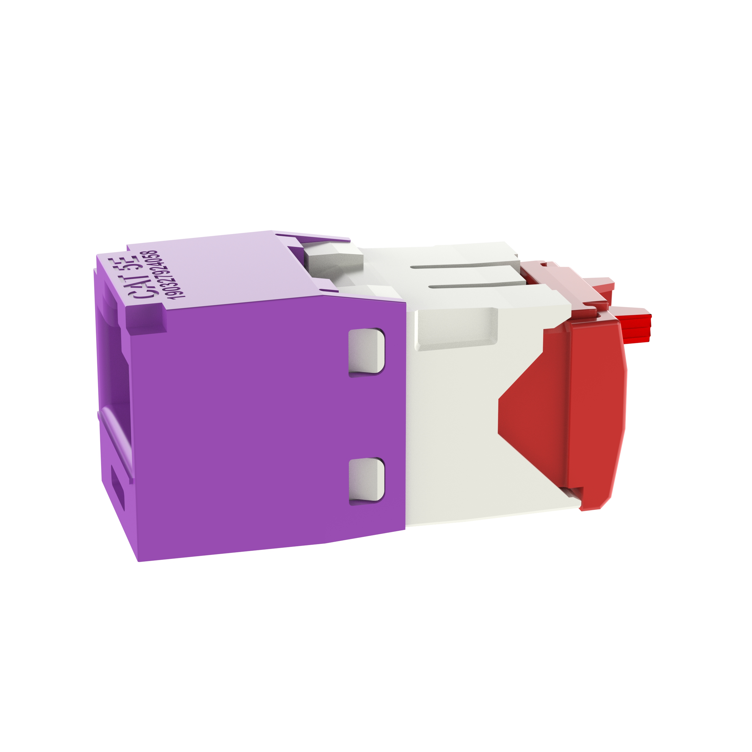 UTP RJ45 Cat 5e TG Jack Module, Violet, 24 Pack