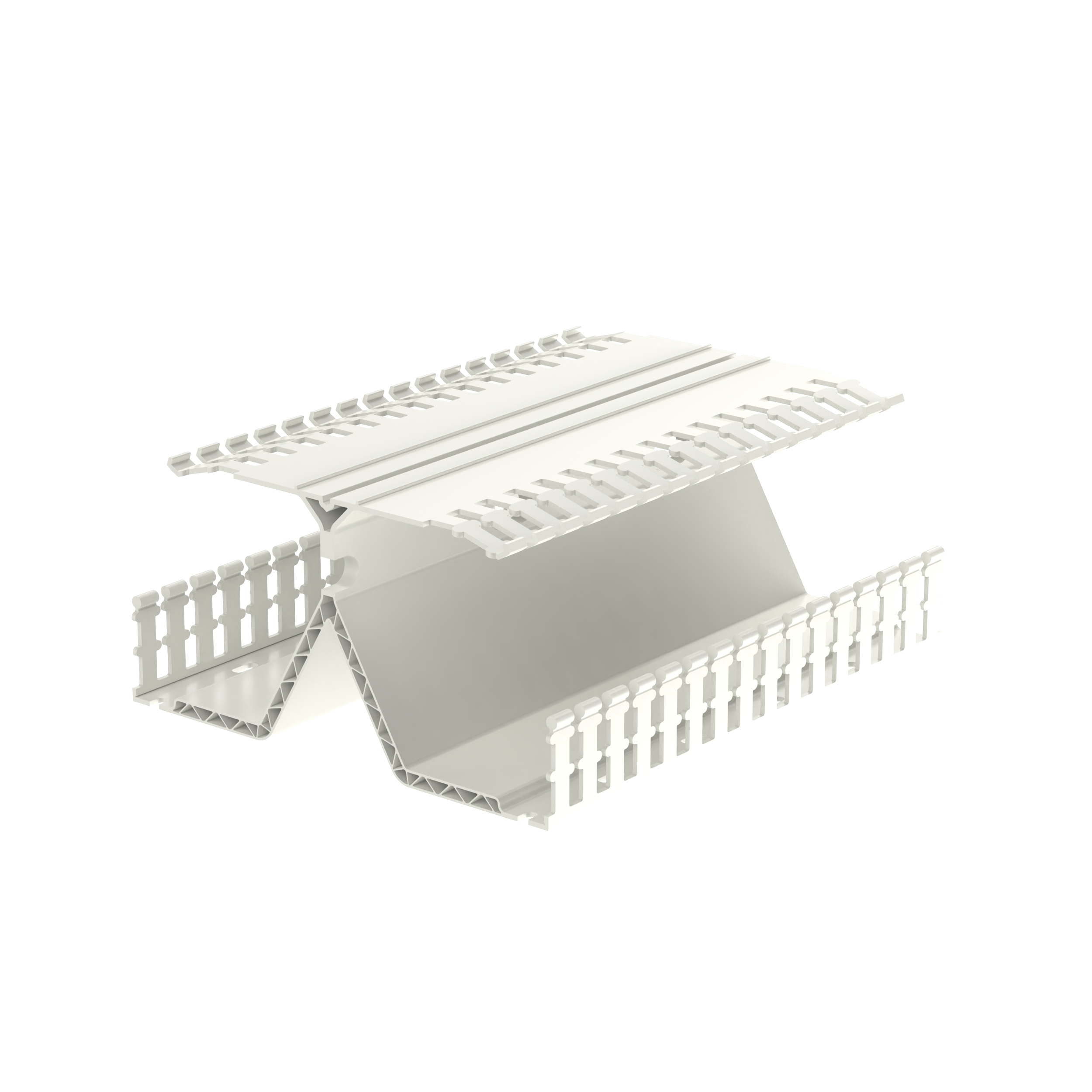 DIN Ray Kablo Kanalı, Beyaz, PVC, 104.8x209mm