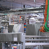 Factory machinery with ethernet cabling