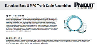 Euroclass Base-8 MPO Trunk Cable Assemblies