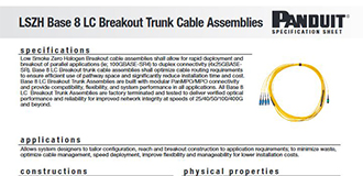 LSZH Base-8 LC Breakout Trunk Cable Assemblies