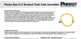 Plenum Base-8 LC Breakout Trunk Cable Assemblies