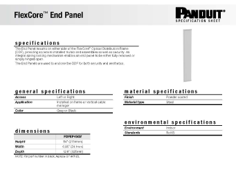 FlexCore™ End Panel Spec Sheet 