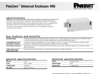 FlexCore™ Universal Enclosure 4RU Spec Sheet 
