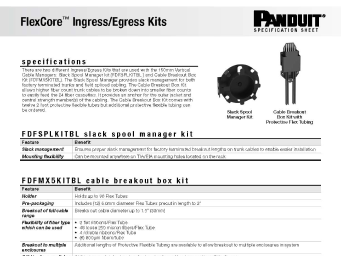 FlexCore™ Ingress/Egress Kits Spec Sheet 