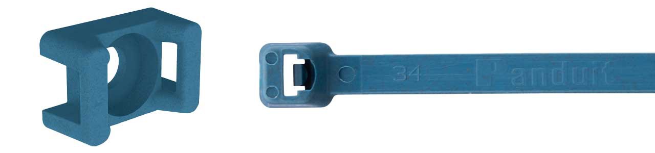 Antimicrobial and metal-detectable cable ties and mounts