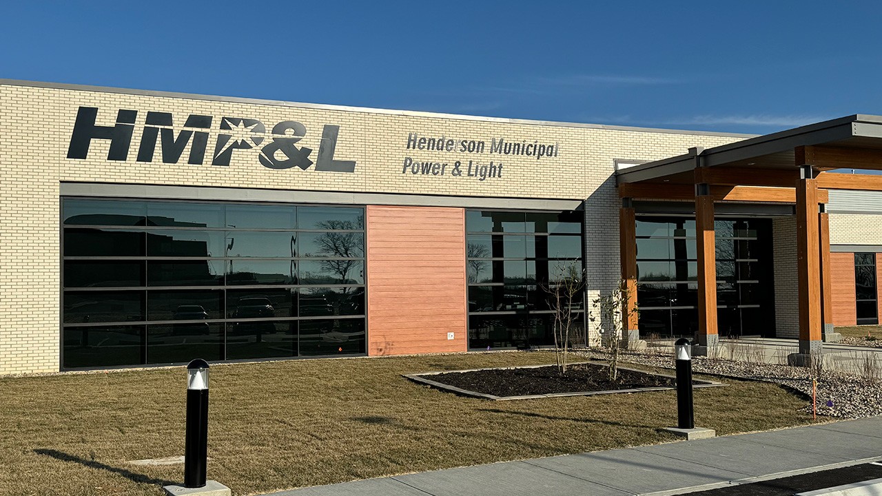 Exterior view of the Henderson municipal power and light service center